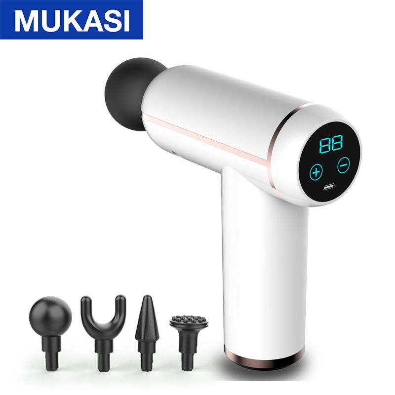 MUKASI LCD Display Massage Gun Portable Percussion Pistol Massager For Body Neck Deep Tissue Muscle Relaxation Gout Pain Relief - Trending Wellness Store