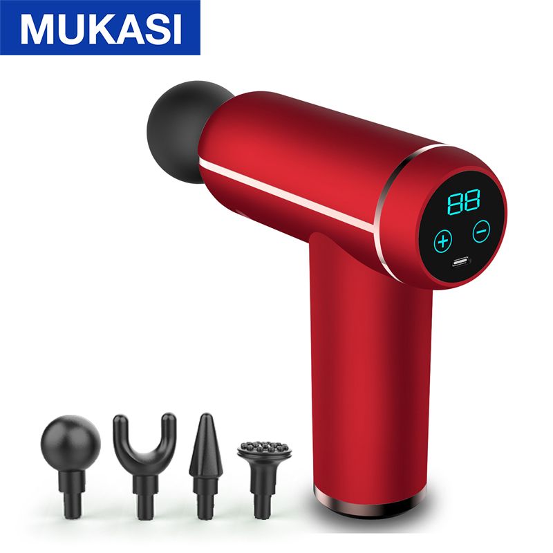 MUKASI LCD Display Massage Gun Portable Percussion Pistol Massager For Body Neck Deep Tissue Muscle Relaxation Gout Pain Relief - Trending Wellness Store