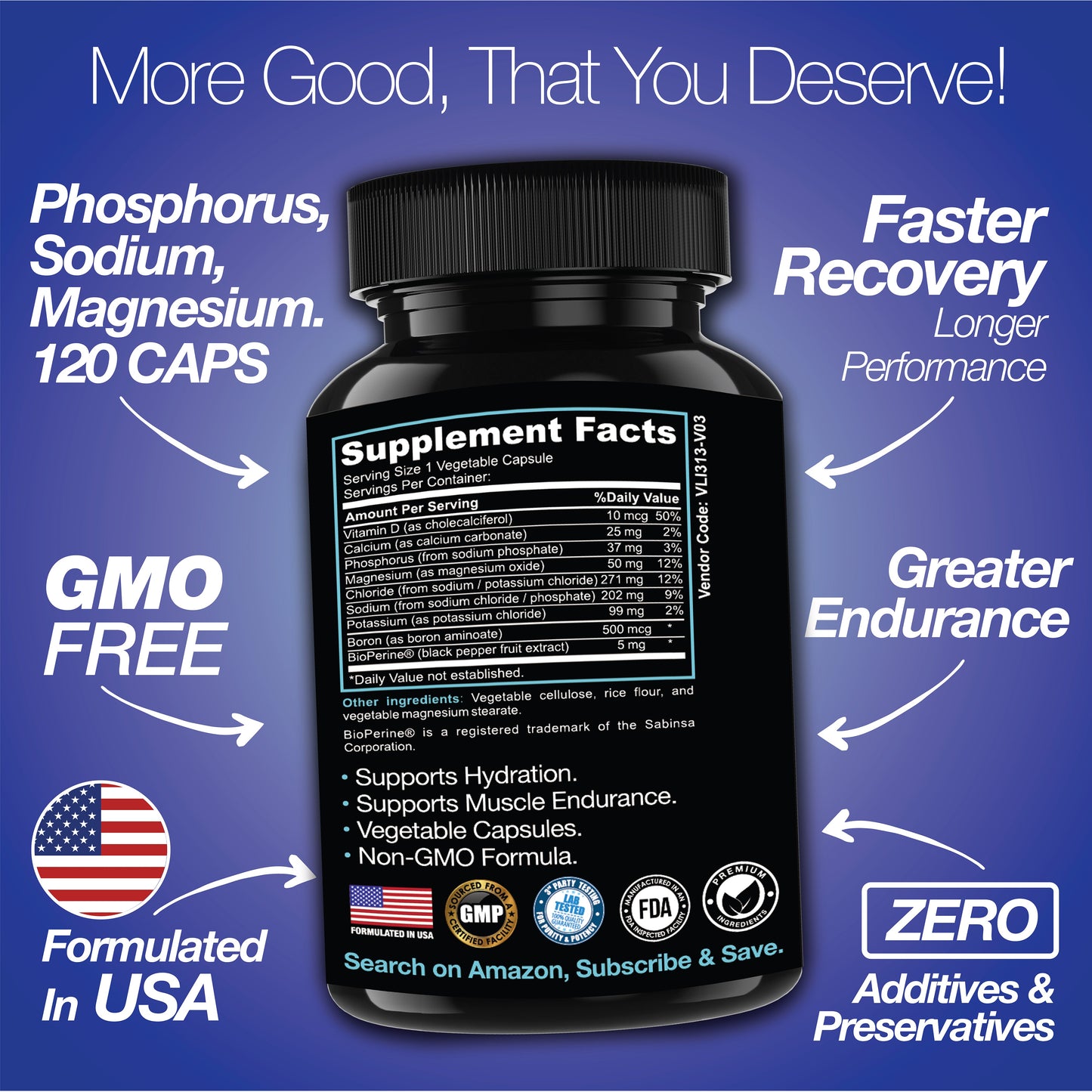 Rapid Rehydr8 Electrolyte Supplements 100 Capsules – Aid in The Prevention of Cramping and Supports Muscle Endurance and Recovery - Trending Wellness Store