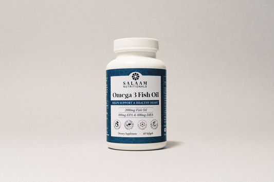Halal Fish Oil 2000mg Omega-3 Soft Gels with EPA & DHA - 60 Count | Salaam Nutritionals - Trending Wellness Store