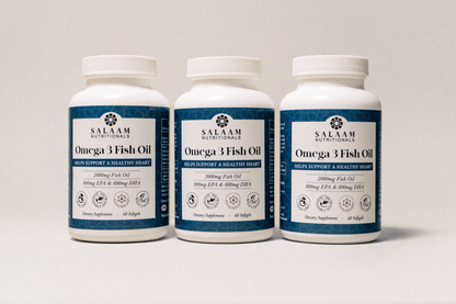 Halal Fish Oil 2000mg Omega-3 Soft Gels with EPA & DHA - 60 Count | Salaam Nutritionals - Trending Wellness Store