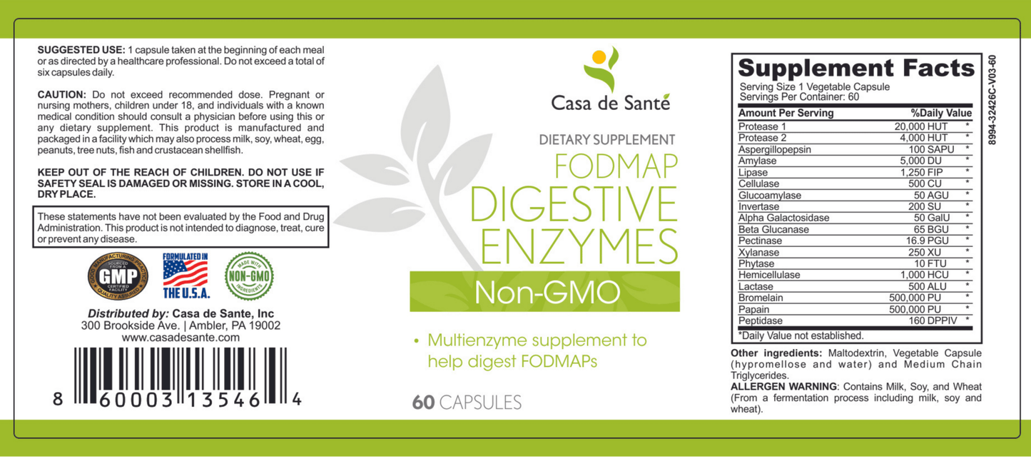 FODMAP Digestive Enzymes Non-GMO (MD PhD Formulated) - Trending Wellness Store