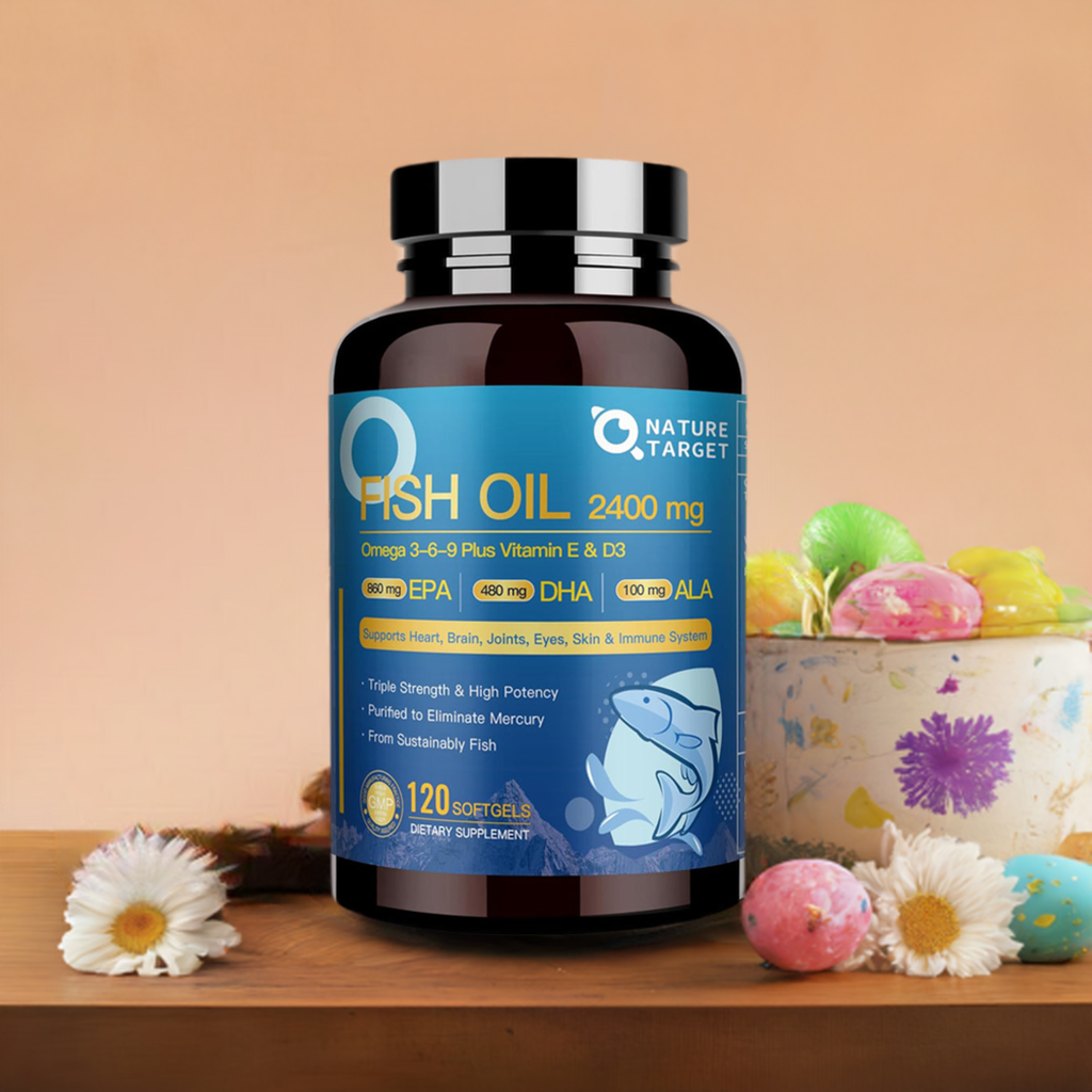 Vitamin D3 & E Fish Oil, 2400mg - Trending Wellness Store
