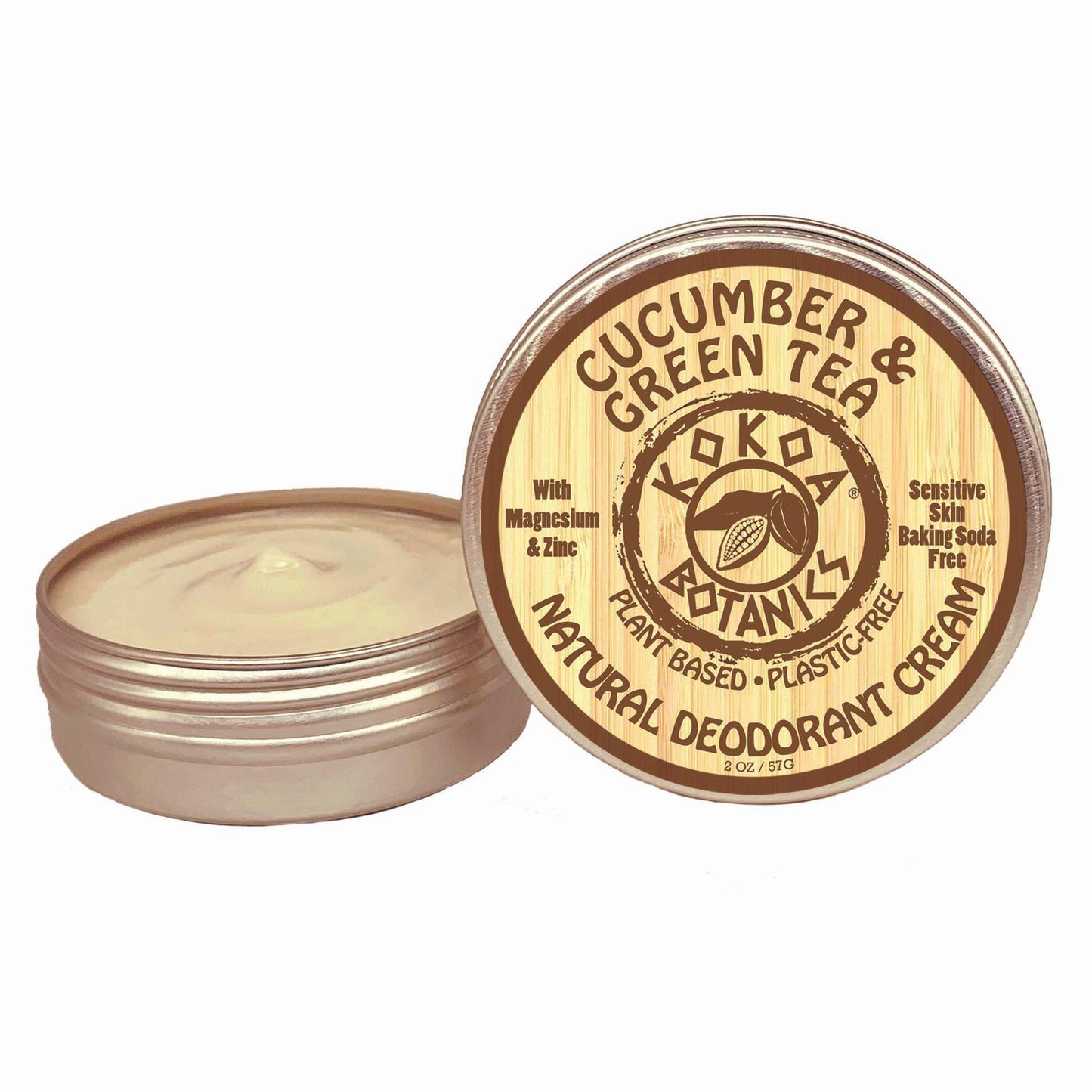 Natural Deodorant Paste - Cucumber & Green Tea - Sensitive Skin - Aluminum Free - Baking Soda Free - 2.5 oz - Trending Wellness Store