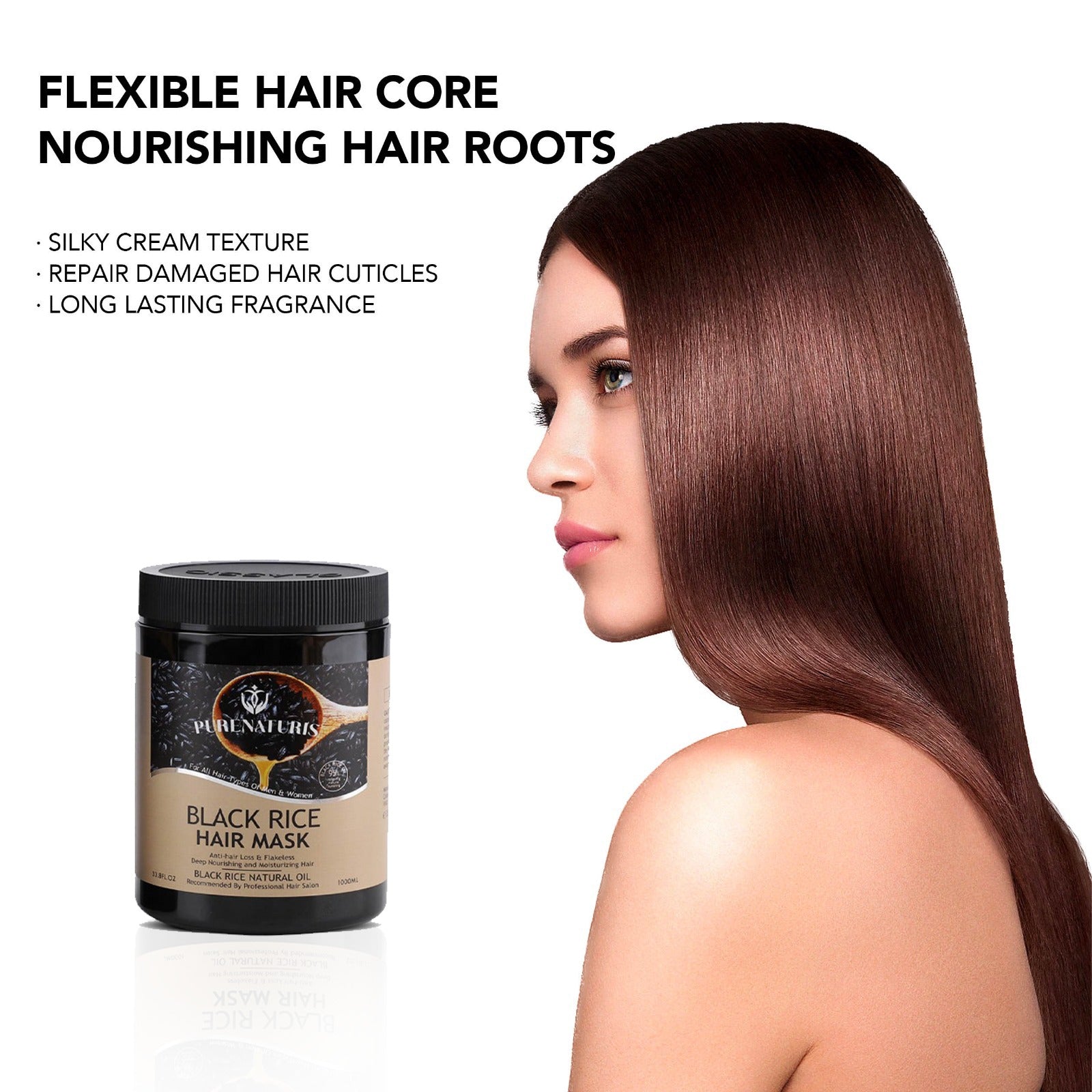 Natural Black Rice Hair Mask 35.2 Fl Oz - Trending Wellness Store
