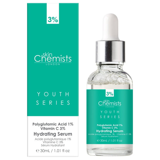 Hydrating Serum Polyglutamic Acid 1%, Vitamin C 3% 30ml - Trending Wellness Store