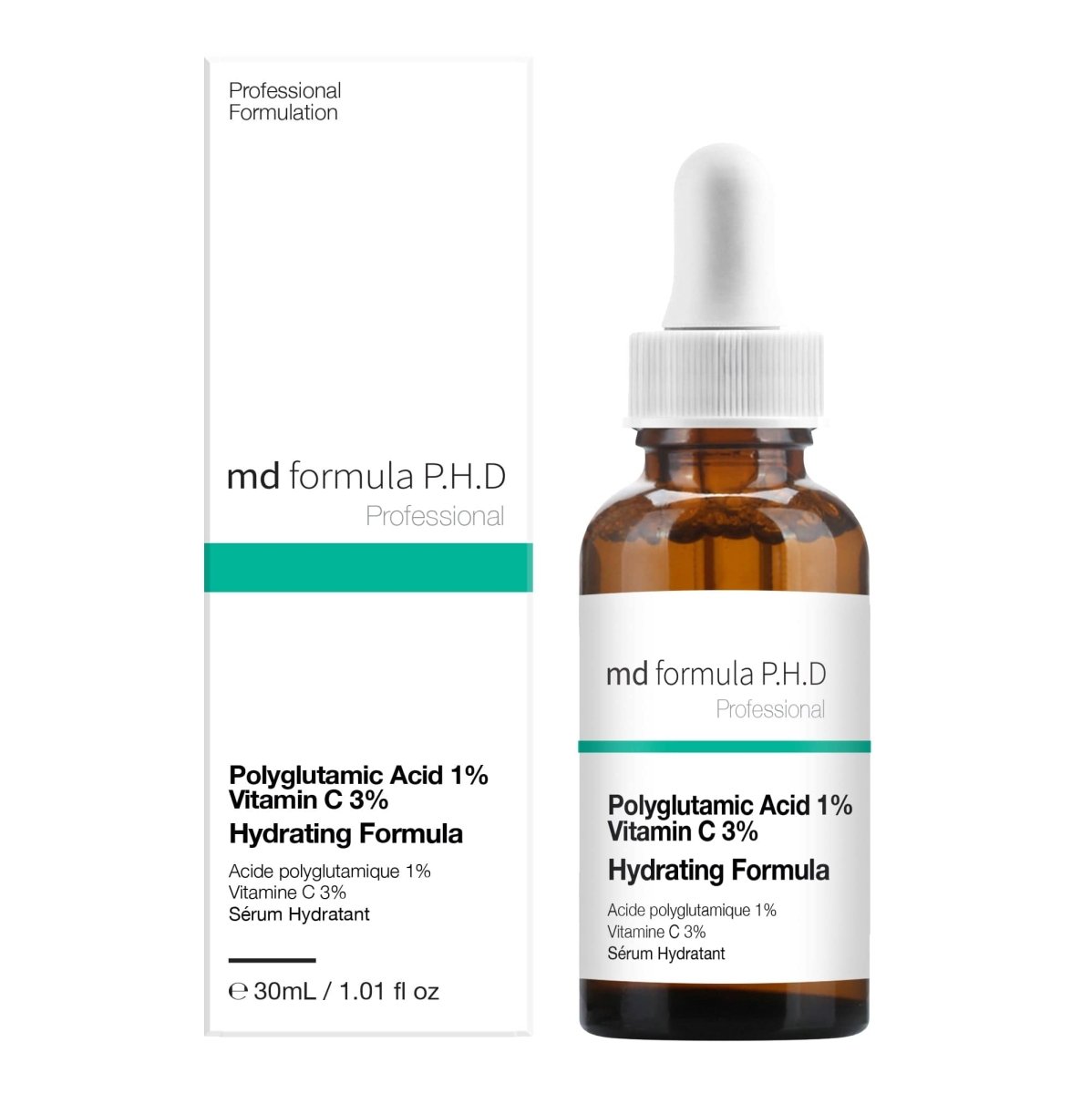 Hydrating Serum Polyglutamic Acid 1%, Vitamin C 3% 30ml - Trending Wellness Store