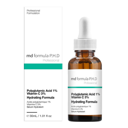Hydrating Serum Polyglutamic Acid 1%, Vitamin C 3% 30ml - Trending Wellness Store