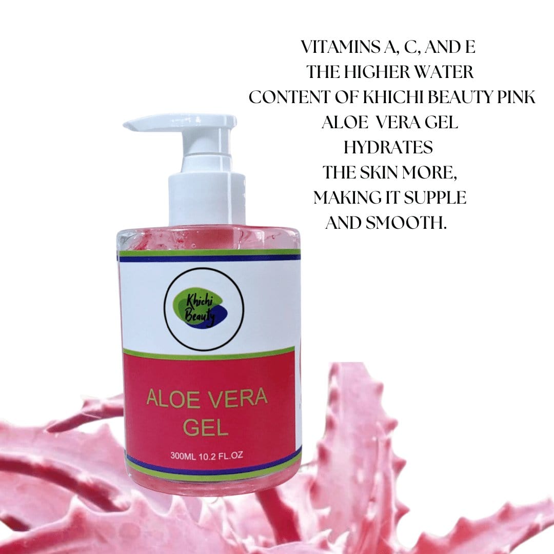 Khichi Beauty Aloe Vera Gel,  (Pink) 10.2oz (300ml). - Trending Wellness Store