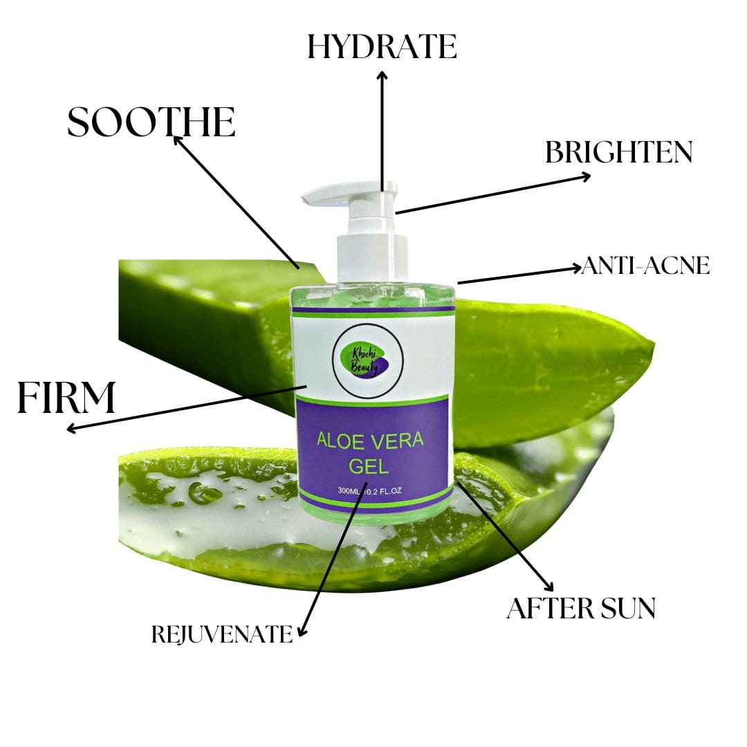 Khichi Beauty Aloe Vera Gel, Smoothing & Moisturizing Gel  10. 2oz (300ml). - Trending Wellness Store