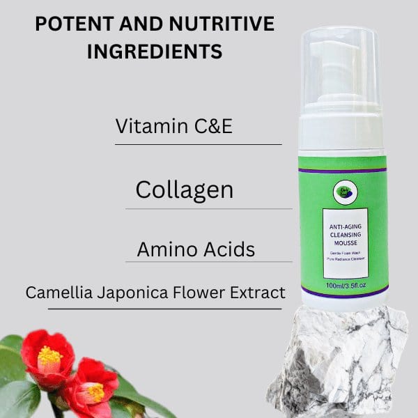 Khichi Beauty Anti-aging Cleansing Mousse, Gentle Foam Wash, Pure Radiance Cleanser 3.5 oz (100ml). - Trending Wellness Store