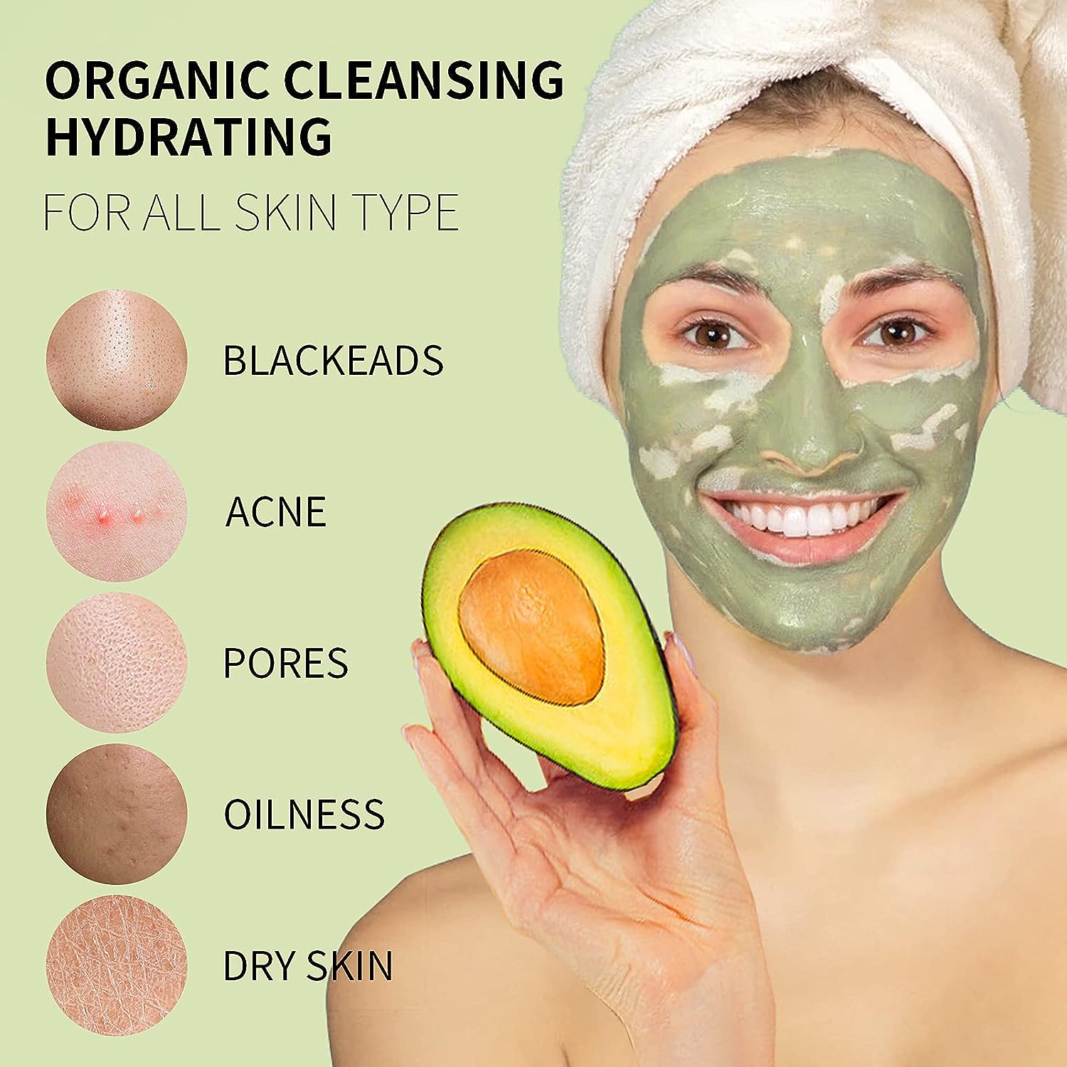 Khichi Beauty Avocado Nourishing Hydration Mud Mask  4.23oz. - Trending Wellness Store