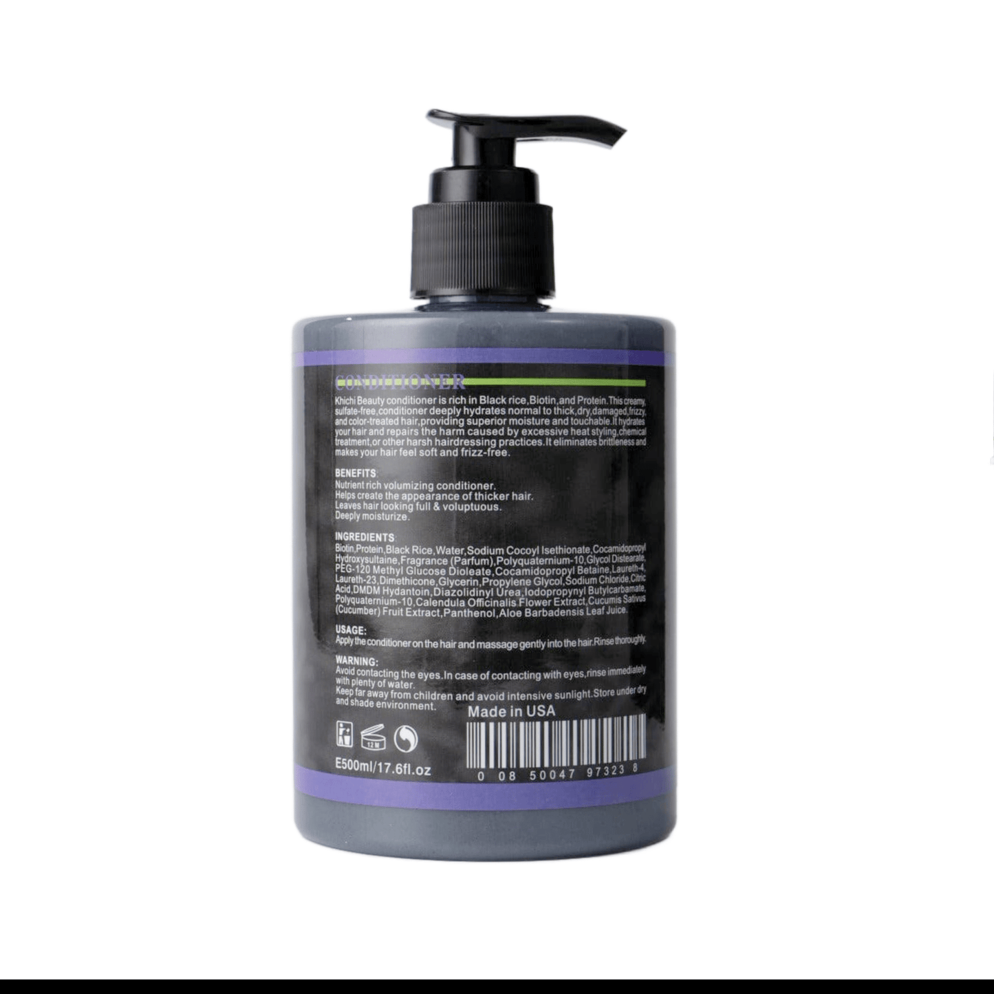 Khichi Beauty Black Rice Biotin & Protein Conditioner   17.6 OZ. - Trending Wellness Store