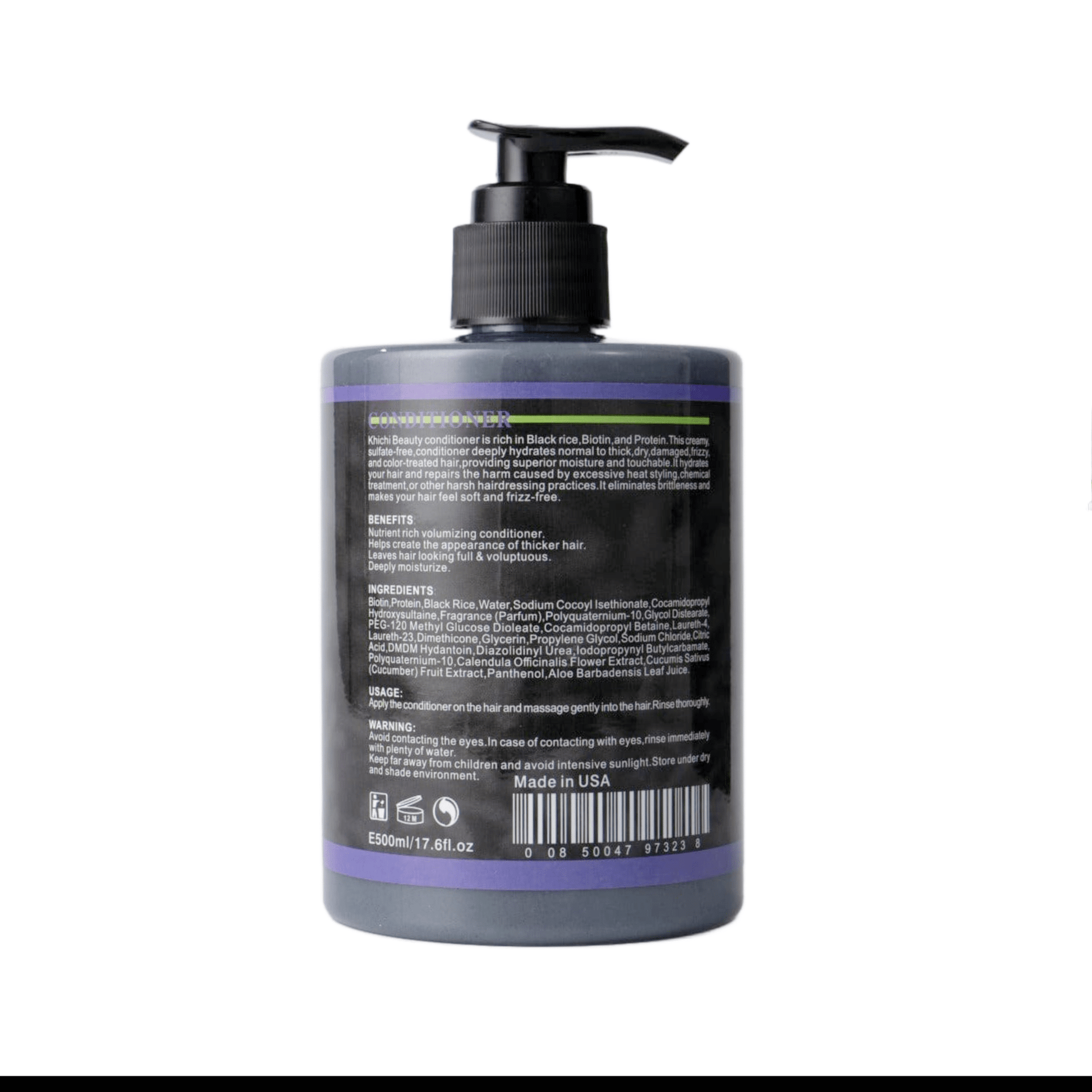 Khichi Beauty Black Rice Biotin & Protein Conditioner   17.6 OZ. - Trending Wellness Store