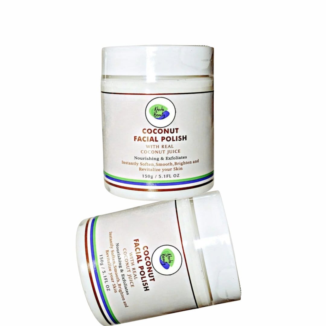 Khichi Beauty Coconut Facial Polish, With Real Coconut Juice, 150 / 5.1 fl oz - Trending Wellness Store
