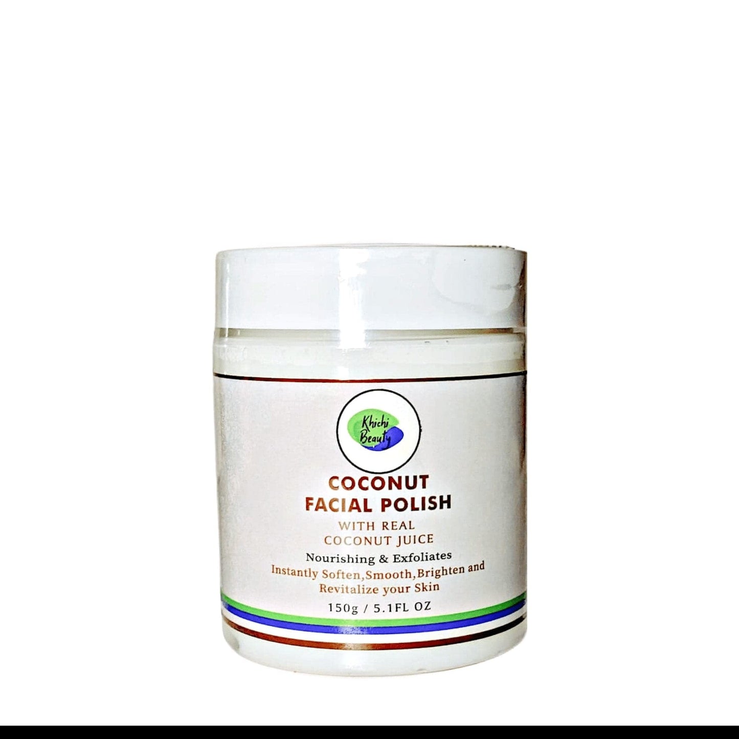 Khichi Beauty Coconut Facial Polish, With Real Coconut Juice, 150 / 5.1 fl oz - Trending Wellness Store