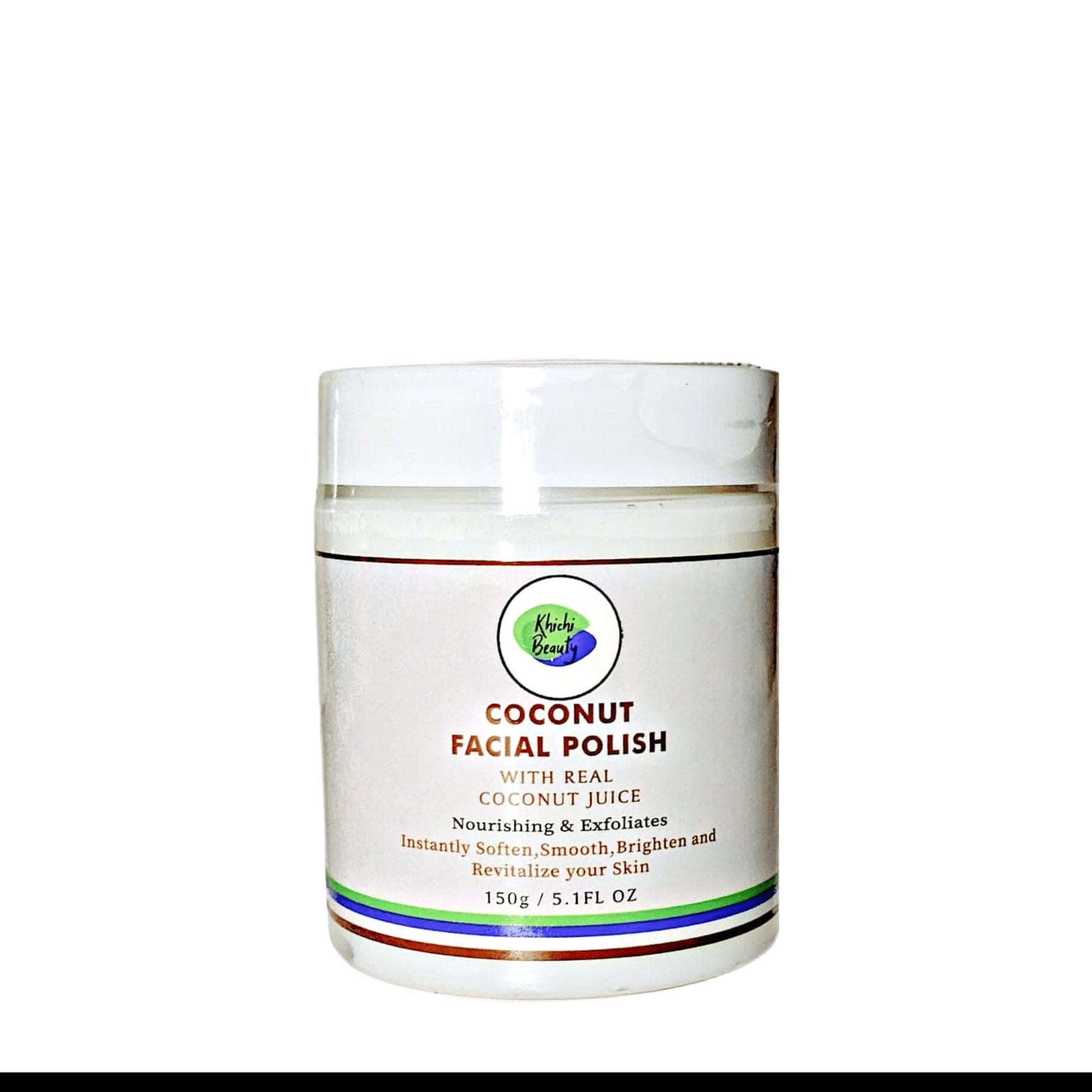 Khichi Beauty Coconut Facial Polish, With Real Coconut Juice, 150 / 5.1 fl oz - Trending Wellness Store