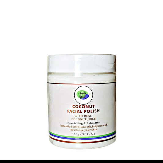 Khichi Beauty Coconut Facial Polish, With Real Coconut Juice, 150 / 5.1 fl oz - Trending Wellness Store