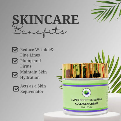 Khichi Beauty Super Boost Repairing Collagen Cream 1.7 oz (50ml). - Trending Wellness Store