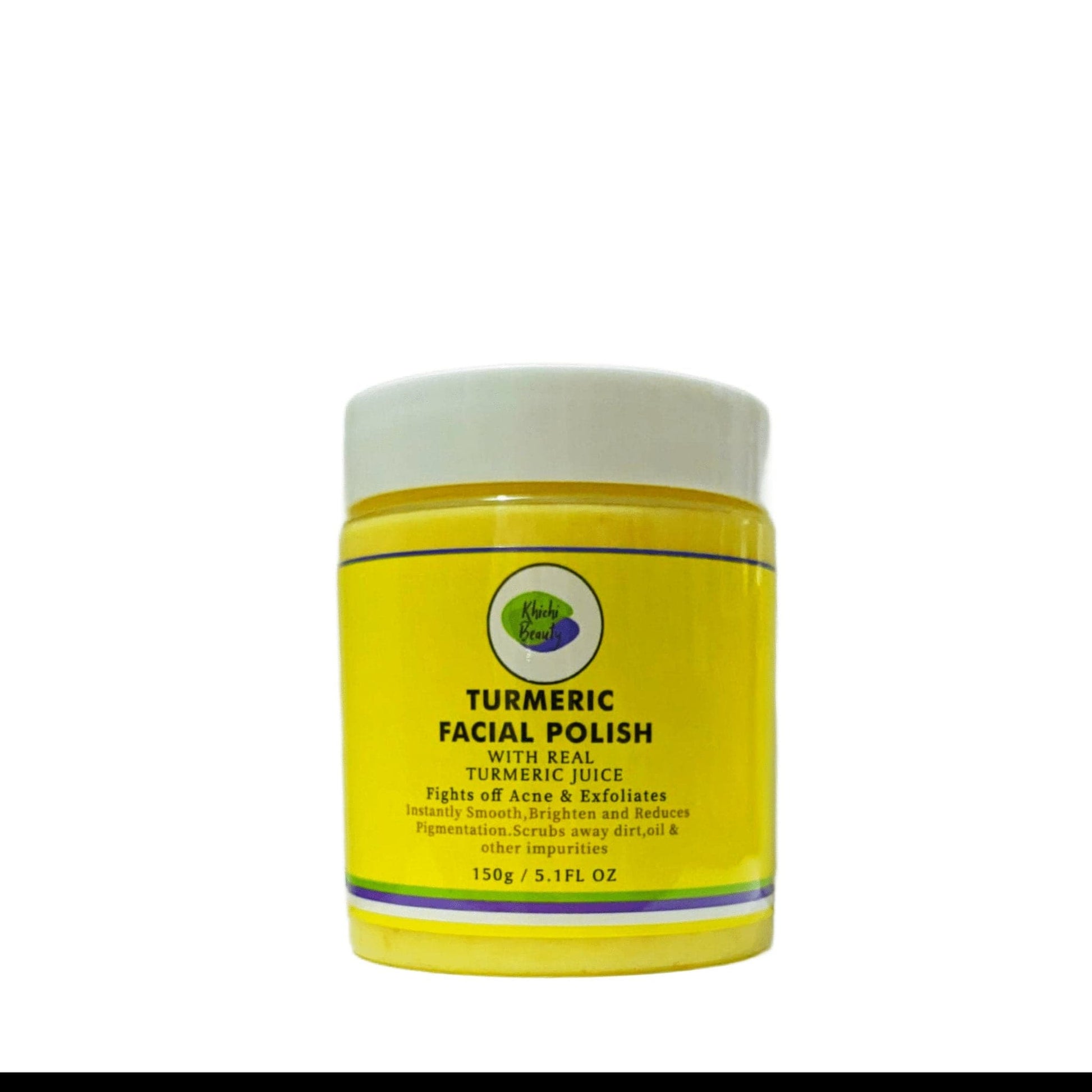 Khichi Beauty Turmeric Facial Polish, With Real Turmeric Juice, 150 / 5.1 fl oz - Trending Wellness Store