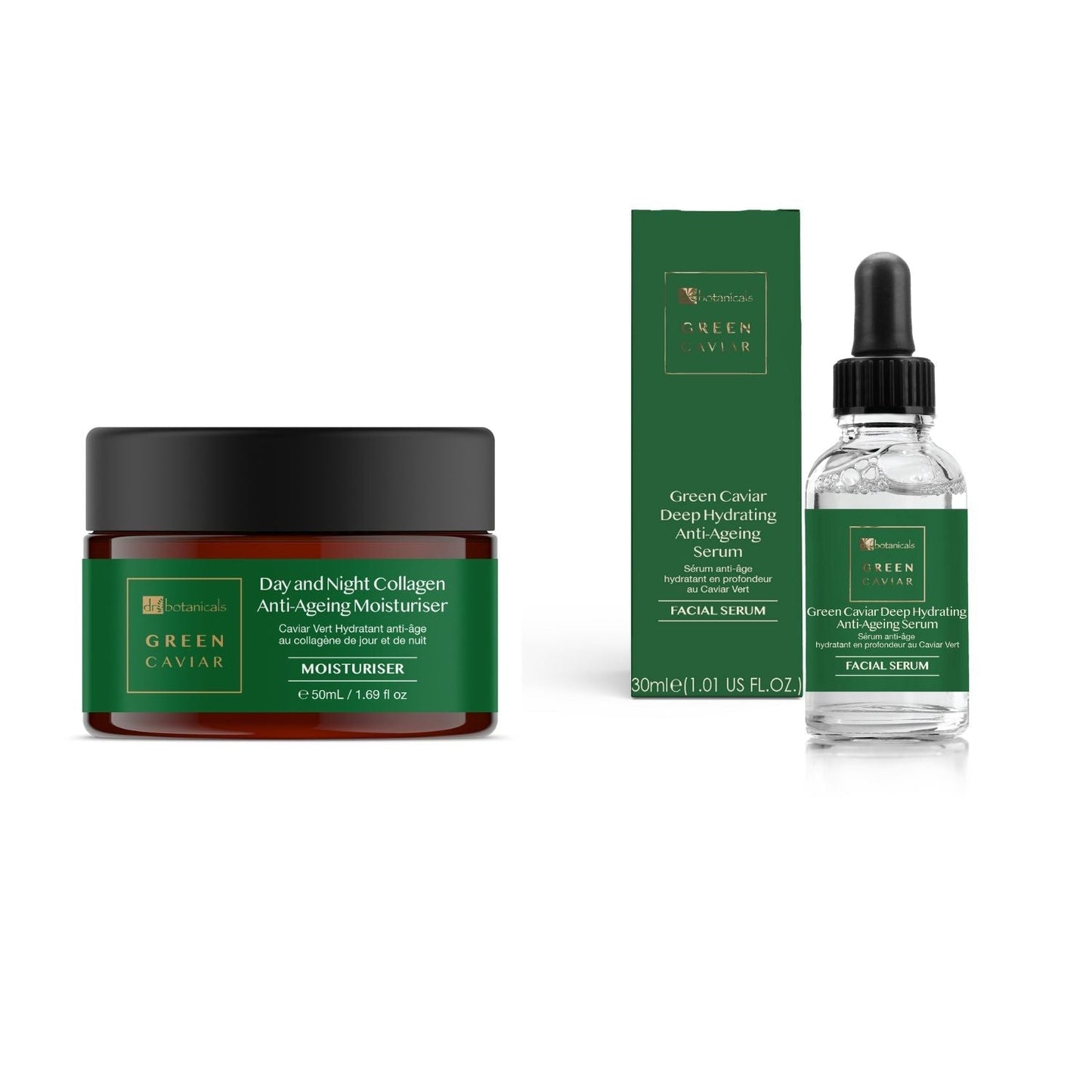Green Caviar Anti-Ageing Moisturiser & Serum Kit - Trending Wellness Store