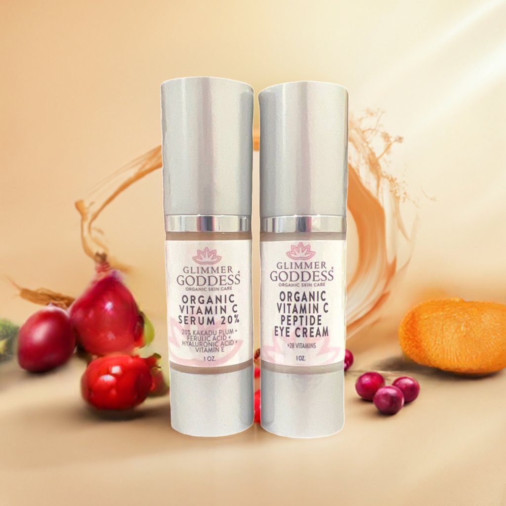 Let's Get Glowing! Organic Vitamin C Serum + Vitamin C Eye Cream - Trending Wellness Store