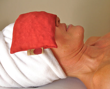Hot Cherry Eye Pillow in Plush Red Ultra-Suede - Trending Wellness Store