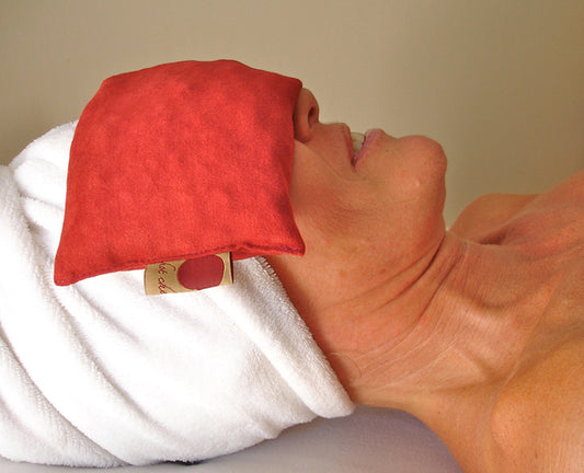 Hot Cherry Eye Pillow in Plush Red Ultra-Suede - Trending Wellness Store