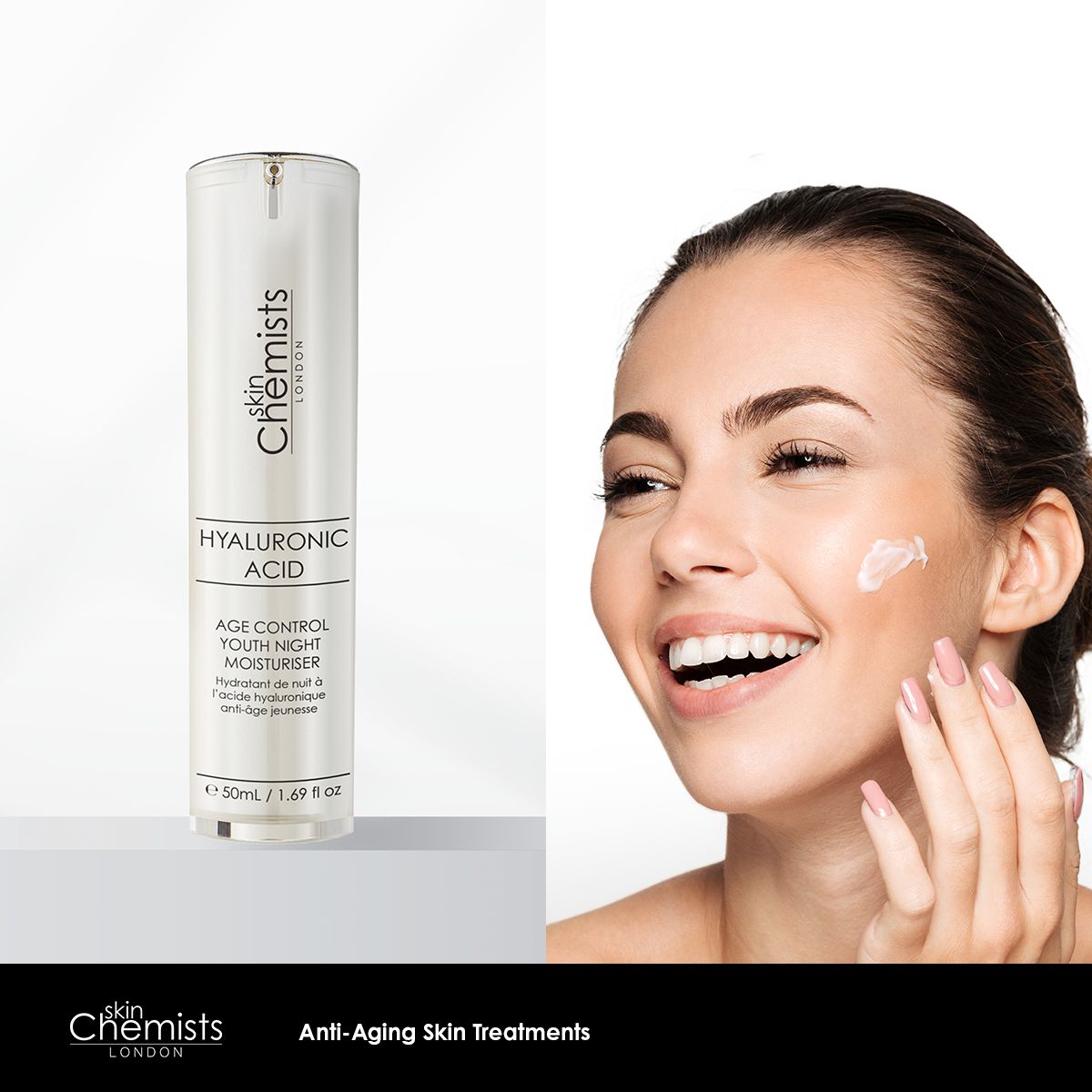 skinChemists Hyaluronic Acid Age Control Youth Night Moisturiser 50ml Twin Value Savings Pack - Trending Wellness Store