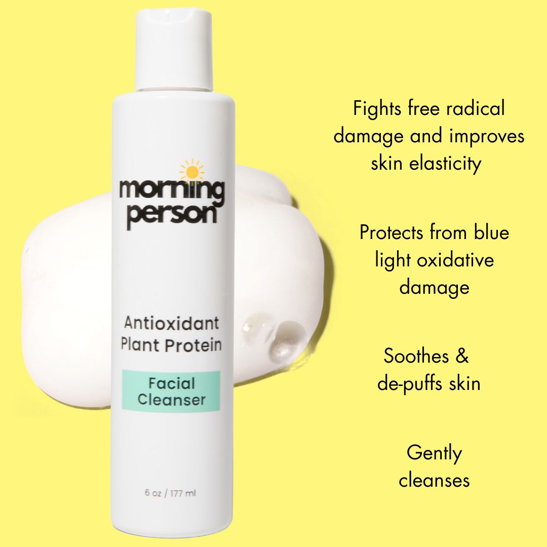 Morning Person Antioxidant Plant Protein Face Cleanser - Trending Wellness Store