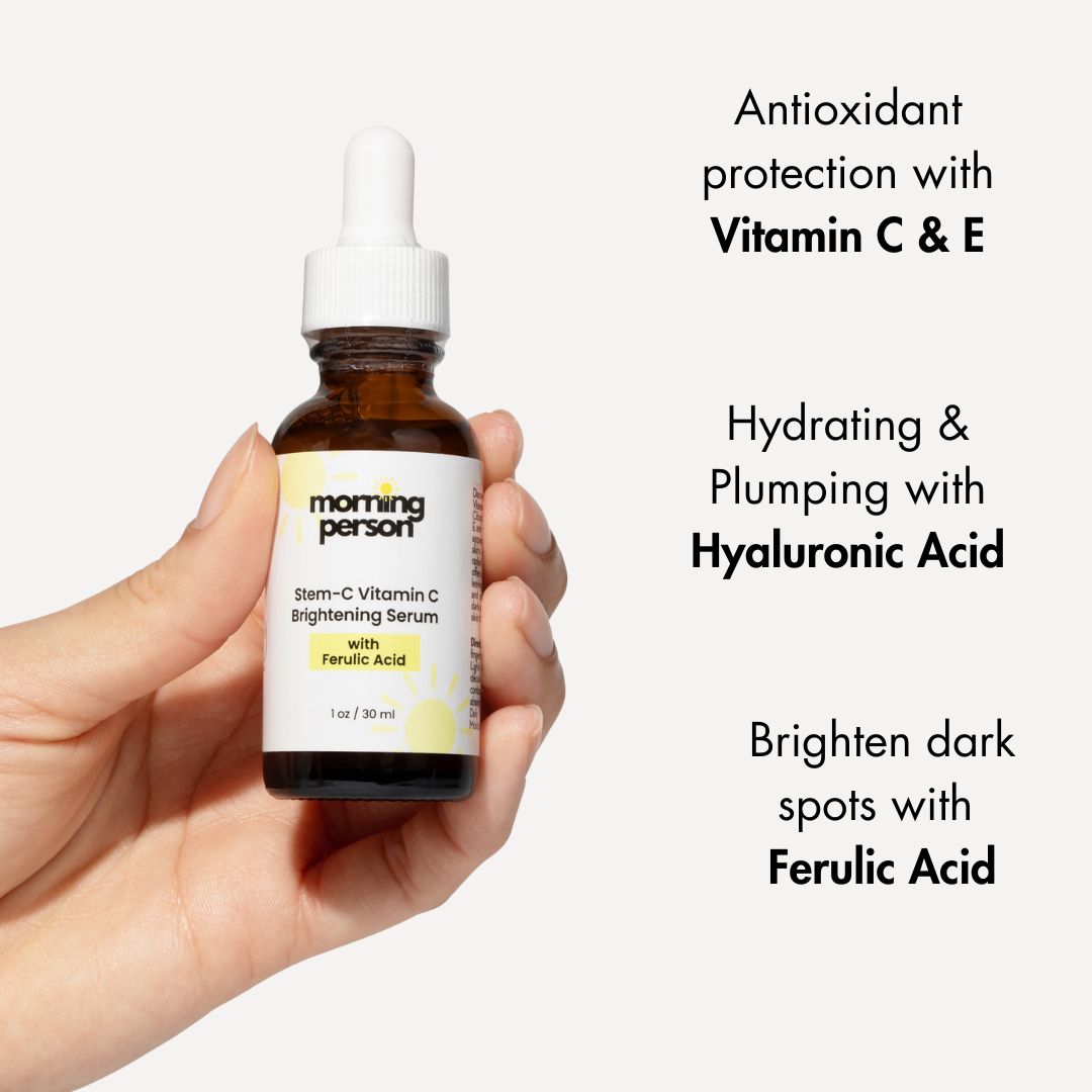 Morning Person Stem-C Vitamin C Brightening Serum with Ferulic Acid - Trending Wellness Store