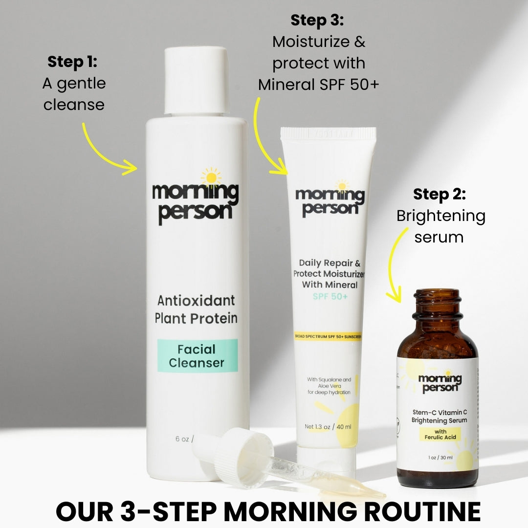 Morning Person Antioxidant Plant Protein Face Cleanser - Trending Wellness Store