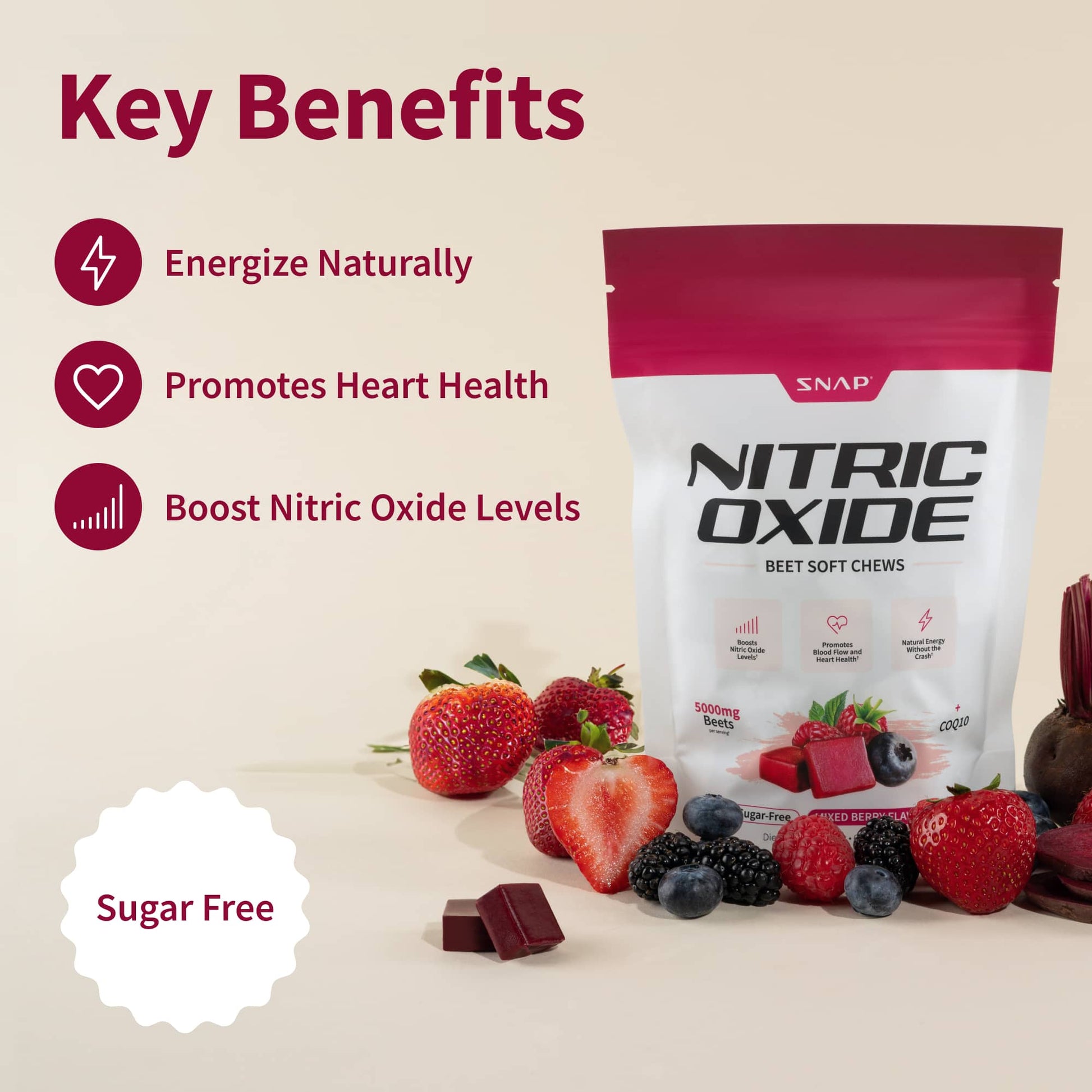 Nitric Oxide Beet Soft Chews - Trending Wellness Store