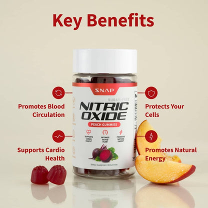 Nitric Oxide Gummies - Peach Flavor - Trending Wellness Store