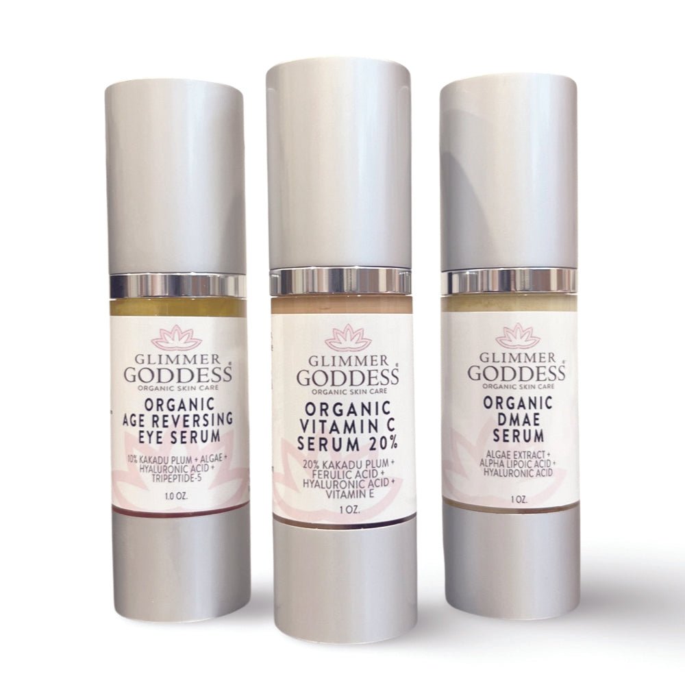 Organic Anti-Aging Trio Vitamin C + DMAE + Age Reversing Eye Serum - Trending Wellness Store