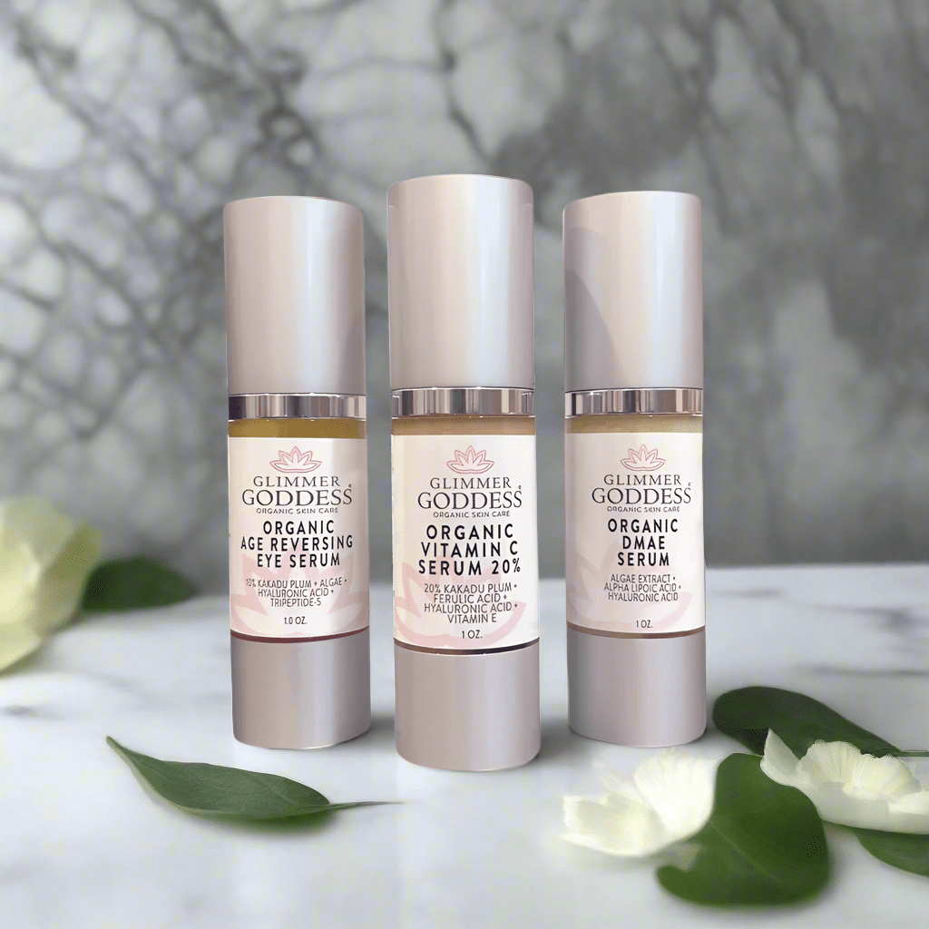 Organic Anti-Aging Trio Vitamin C + DMAE + Age Reversing Eye Serum - Trending Wellness Store