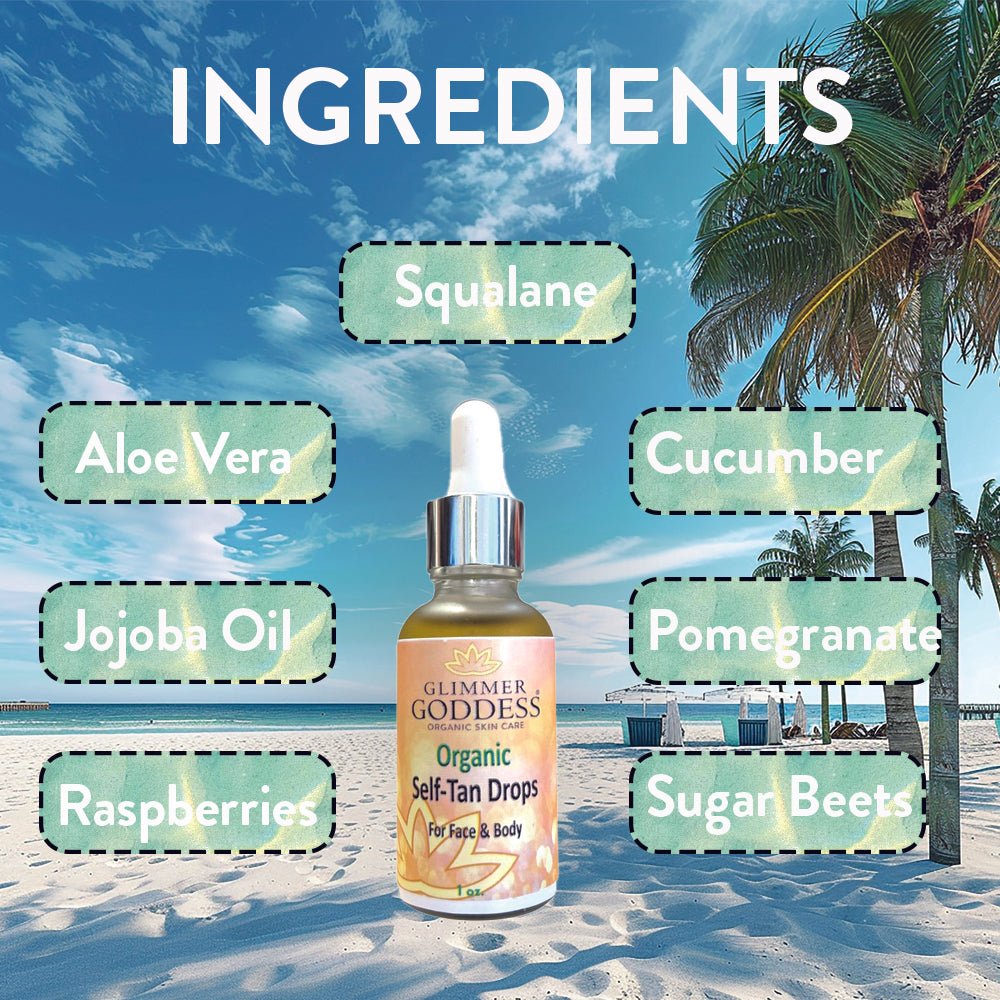 Organic Self Tan Drops for Face & Body 1 oz. - Trending Wellness Store