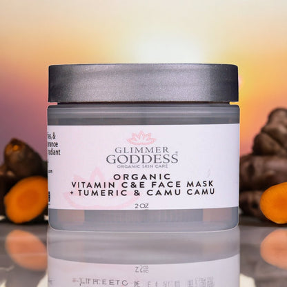 Organic Glow Up Tumeric Vitamin C & E Brightening Face Mask - 2 oz. - Trending Wellness Store
