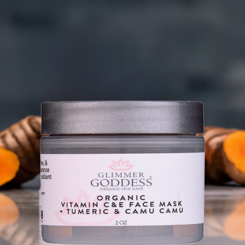 Organic Glow Up Tumeric Vitamin C & E Brightening Face Mask - 2 oz. - Trending Wellness Store
