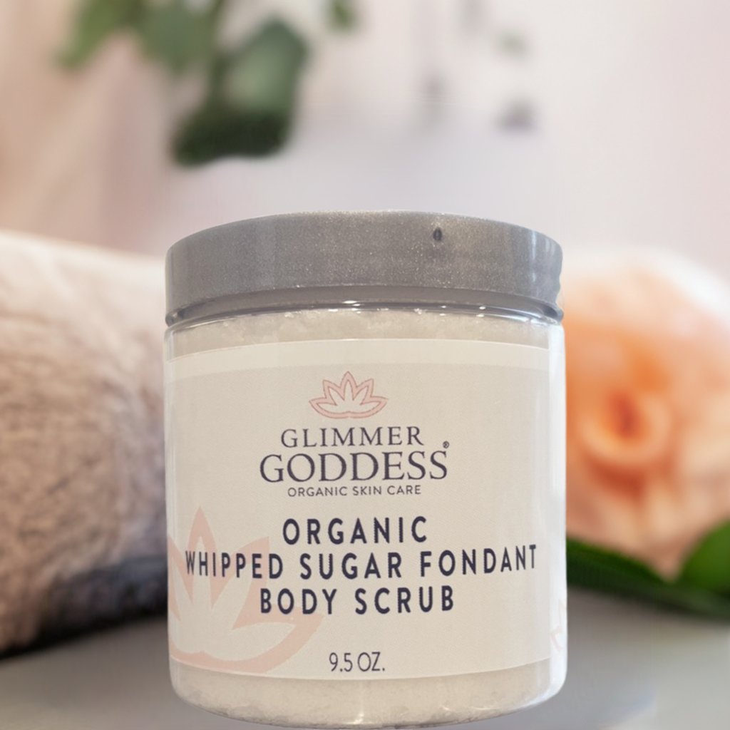 Organic Whipped Sugar Fondant Exfoliating Body Scrub - Crepey Skin Treatment