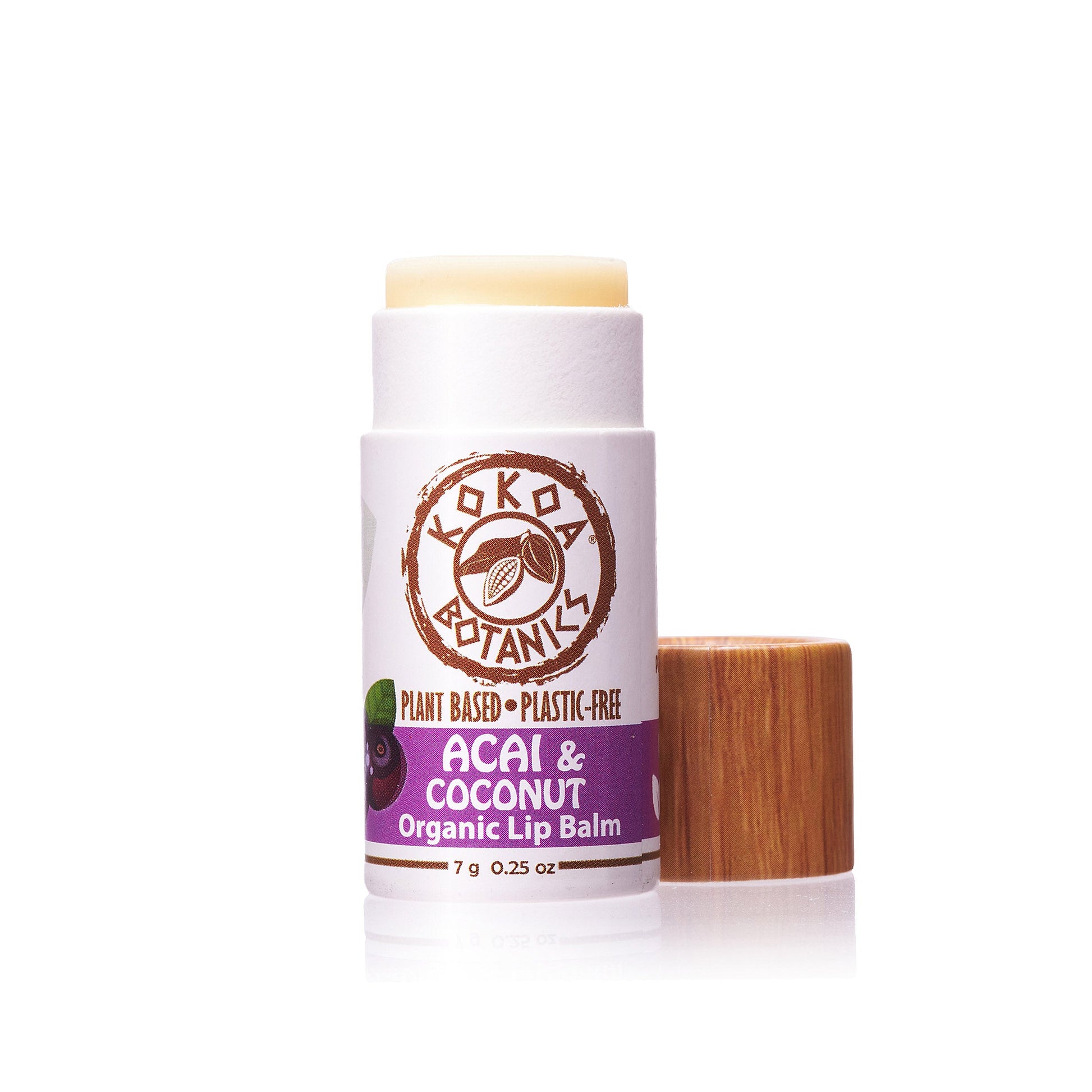 Acai and Coconut - Vegan Organic Lip Balm - Plastic Free .25 oz - Trending Wellness Store