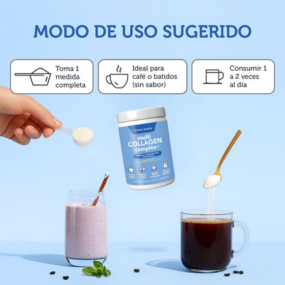 Colageno Hidrolizado 5 en 1 con Ácido Hialurónico, Vitamina C y Probióticos - Trending Wellness Store