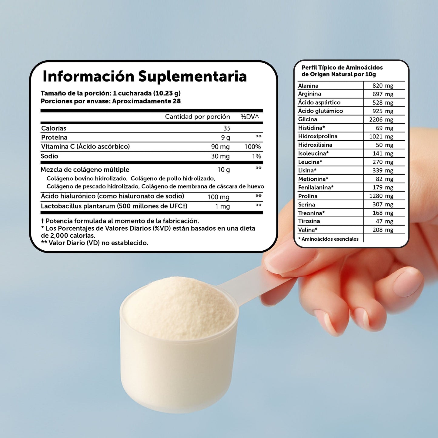 Colageno Hidrolizado 5 en 1 con Ácido Hialurónico, Vitamina C y Probióticos - Trending Wellness Store