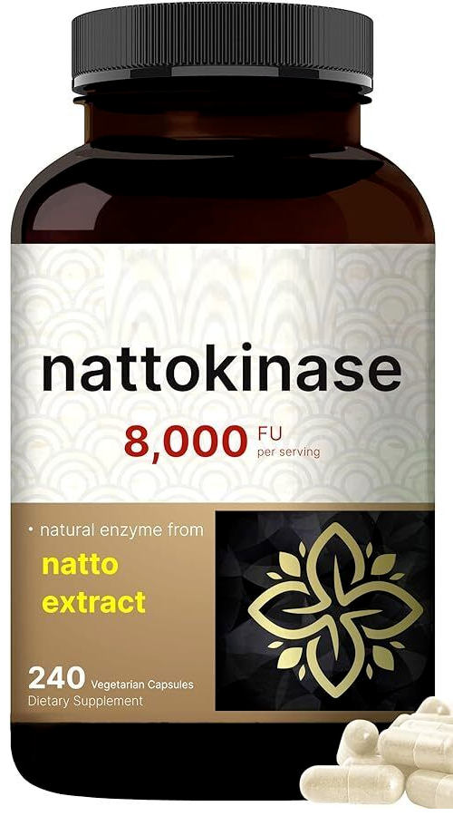 Nattokinase 400 mg 8,000 FU Fibrinolytic Units 240 Caps High Potency - Trending Wellness Store