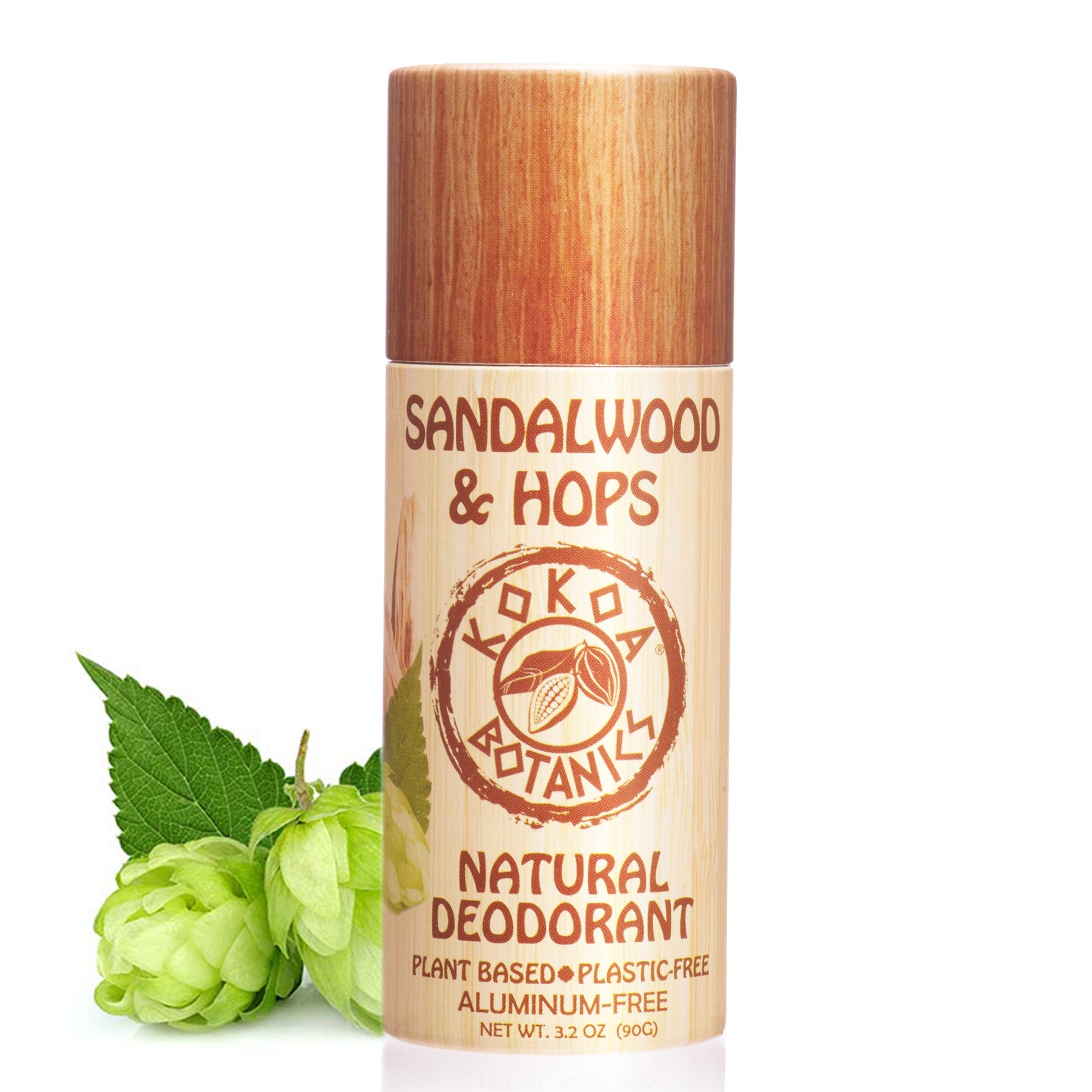 Natural Deodorant - Sandalwood and Hops – Plastic Free 3.2 oz - Trending Wellness Store