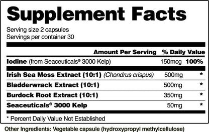 Irish Sea Moss w/ Iodine Energy Support - Buy 2, Get 1 FREE! - Trending Wellness Store