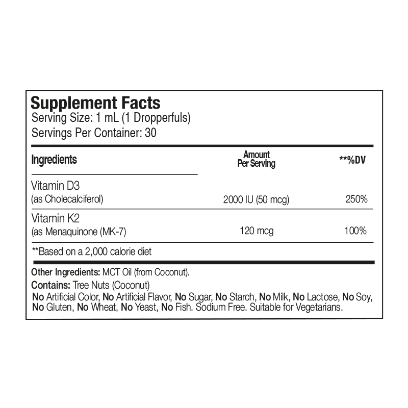 Vitamin D3+K2+MCT Oil - Trending Wellness Store