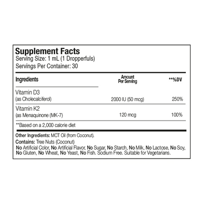 Vitamin D3+K2+MCT Oil - Trending Wellness Store