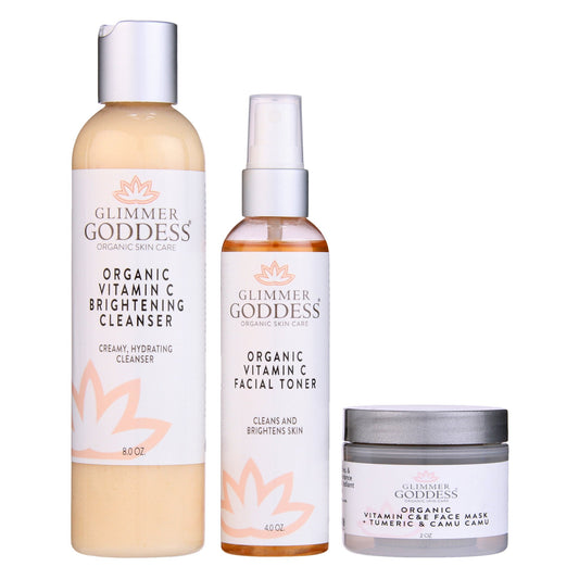 Vitamin C Brighter Skin Organic Skin Care 3 Step Cleansing Kit - Trending Wellness Store